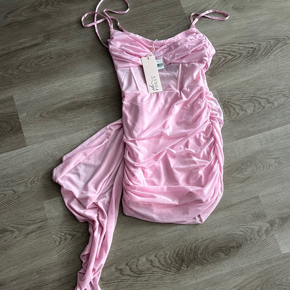 Elegant Pink Ruched Sleepwear